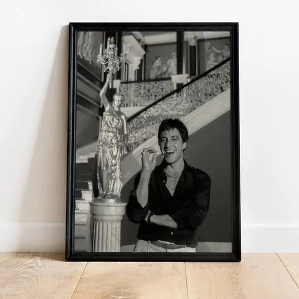 Scarface Poster, Black And White Print, Al Pacino Room Decor, Tony Montana Wall Art, Money Poster