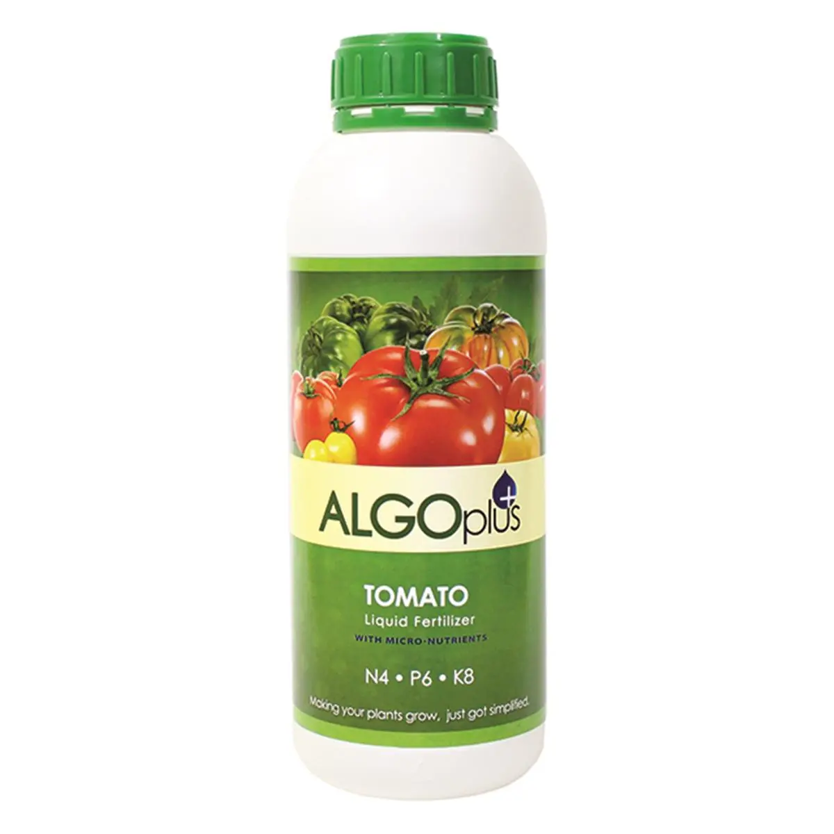 212 MAIN AlgoPlus 548 Potassium-Rich Tomato Liquid Fertilizer, 1L Plant Food - Supports Larger Fruit Growth for Peppers, Melons, Enhances Garden Soil Health
