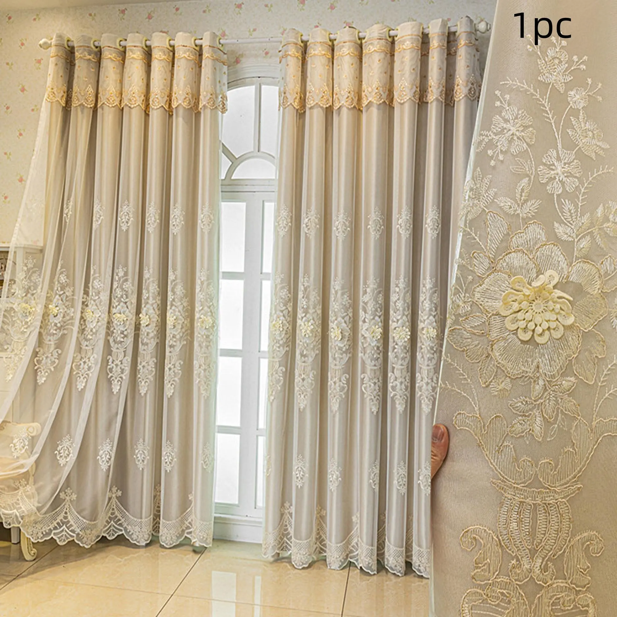 Luxury European Blackout Curtains, Elegant Home Decor, Dustproof Insulated Drapes, Black back, 100% blackout, Blackout Window Cover, Minimalist Style, Bedroom & Living Room Use, Thermal Insulated Curtain