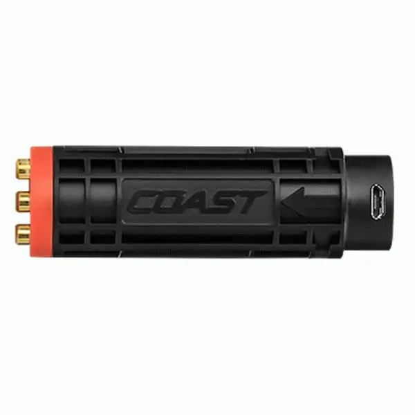 Coast Flashlight with USB Built-In Rechargeable Li-Ion Pack, Enhanced Flashlight Power for Outdoor Cycling Activities