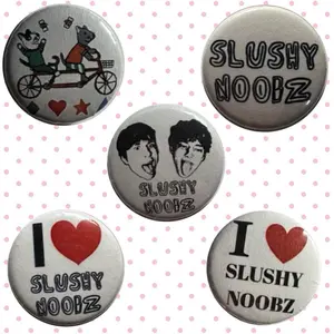 Handmade Slushy Noobz YouTuber 1.25 inches Pin Button Badge pinback buttons pins
