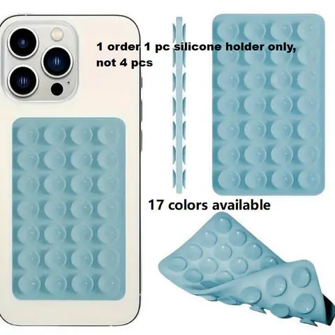 1pc Versatile Silicone Phone Grip with Double-Sided Suction Cup - Strong Adhesive Phone Holder Stand for iPhone and Android, Cellphone Accessories, Ideal for Selfies and Videos, Selfie Stand Mount, Cellphone Holder
