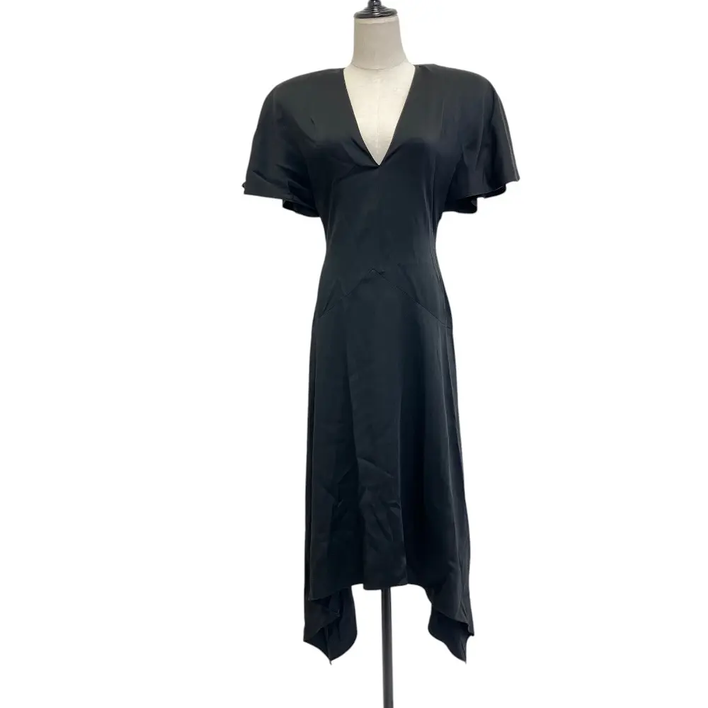 Pre-owned Stella McCartney Acetate Small Leather Goods ENVERS SATIN V NECK DRESS Dress
