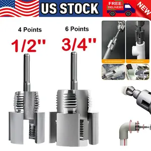 SJPACK Dual Function 1/2" & 3/4" Integrated Internal & External Pipe Threading Tool PVC Threader Kit Heavy-Duty Alloy Construction Precision Cutting Action for PPR PVC Plastic MPP Pipes