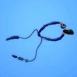Baby blue evil eye protection bracelet with figa
