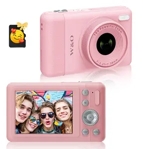 W&O Digital Camera,Portable CCD Cameras Gifts,HD Digital Video Cameras Toddler,Portable Toy 3-10 Ages Girls Boys,32GB TF Card Rechargeable
