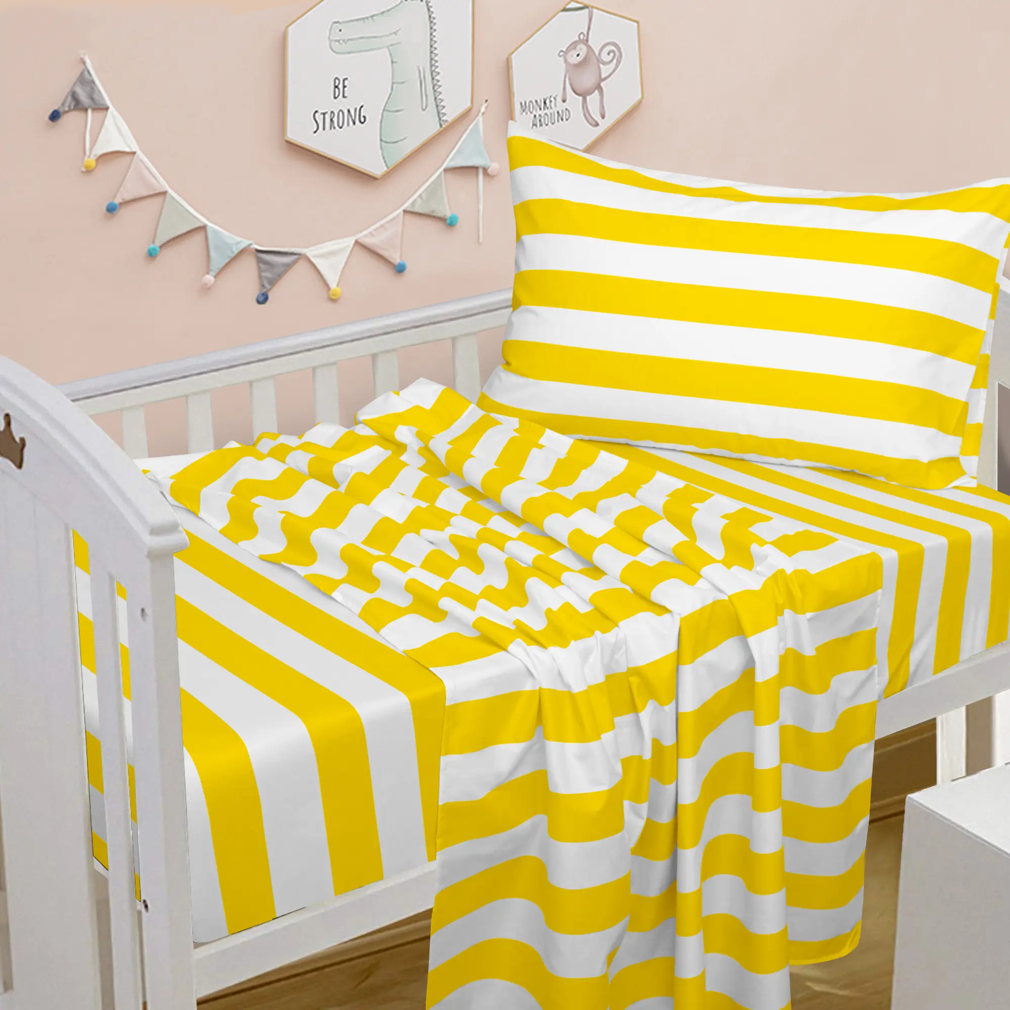Yellow and White Stripes