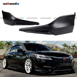 2016-2017 Honda Accord Sedan – 2-Piece Front & Rear Bumper Corner Lip Protectors | Black or White | NOT for Coupe / HFP / Sport / Sport SE