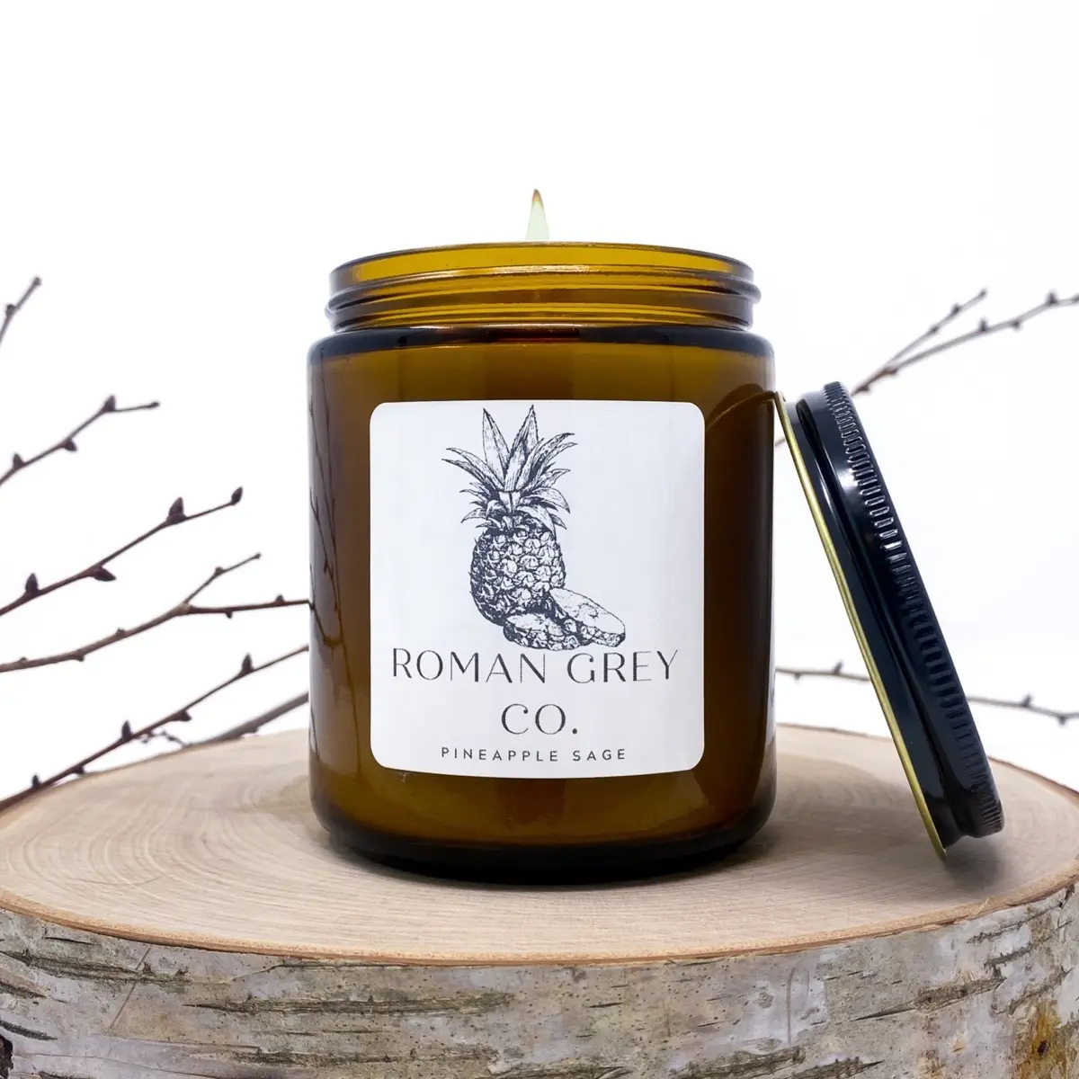 PINEAPPLE SAGE 8OZ SOY CANDLE