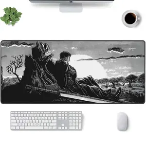 Anime Berserk Guts Resting Sunset Scene Manga Mouse Pad