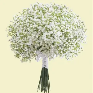 Artificial Baby's Breath Flowers Without Vase, 50pcs Set Faux Flower Bouquet, Decorative Flowers for Home Party Wedding Anniversary Festival, Lifelike Fake Plant, Home Decoration Bouquet