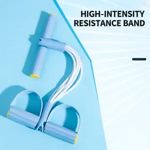 6-Tube Pedal Resistance Band– Full Body Workout, Sit-ups, Yoga & Core Training,Portable Fitness Equipment for Home Gym