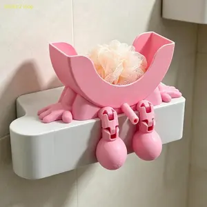 Funny Sponge Holder for Kitchen Sink, Cute Drainage Sink Organizer, Modern Anti-Fouling Sponge Storage Rack for Dishwashing, Countertop Cleaning & Kitchen Decor