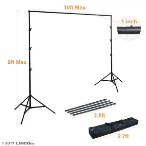 9x10 Adjustable Background Support Stand Photo Backdrop Crossbar Kit 4154-4236