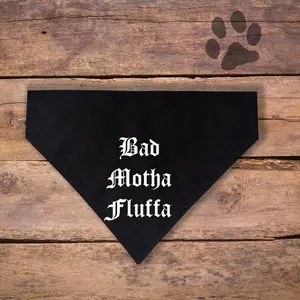Funny Over The Collar Dog Bandana - Pet Accessory Clothing - Bad Motha Fluffa