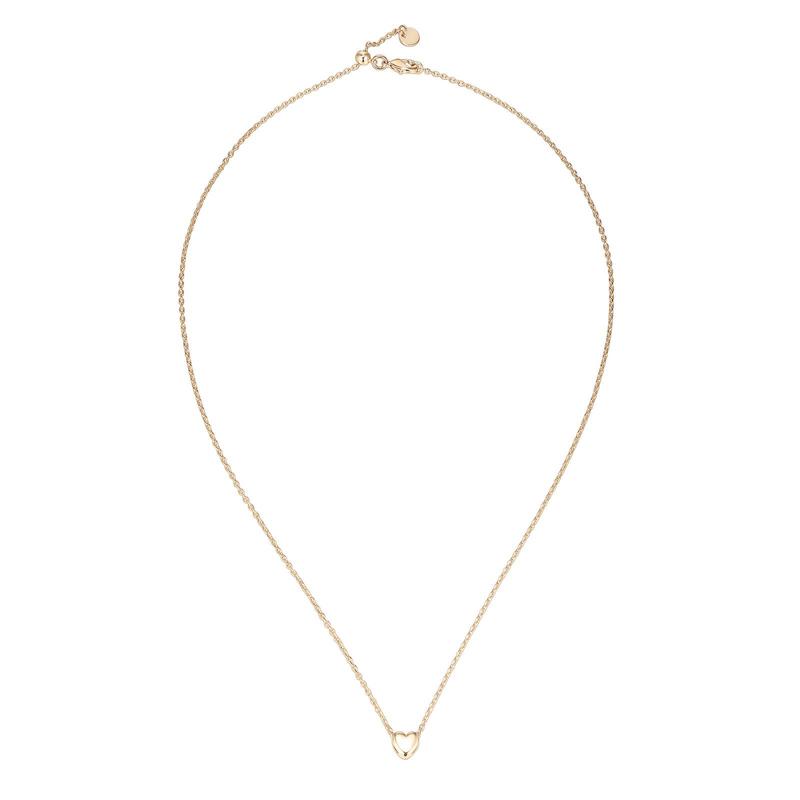 PAVOI 14K Gold Plated Cubic Zirconia Heart Necklace - Cute Dainty Love Pendant Necklaces for Women