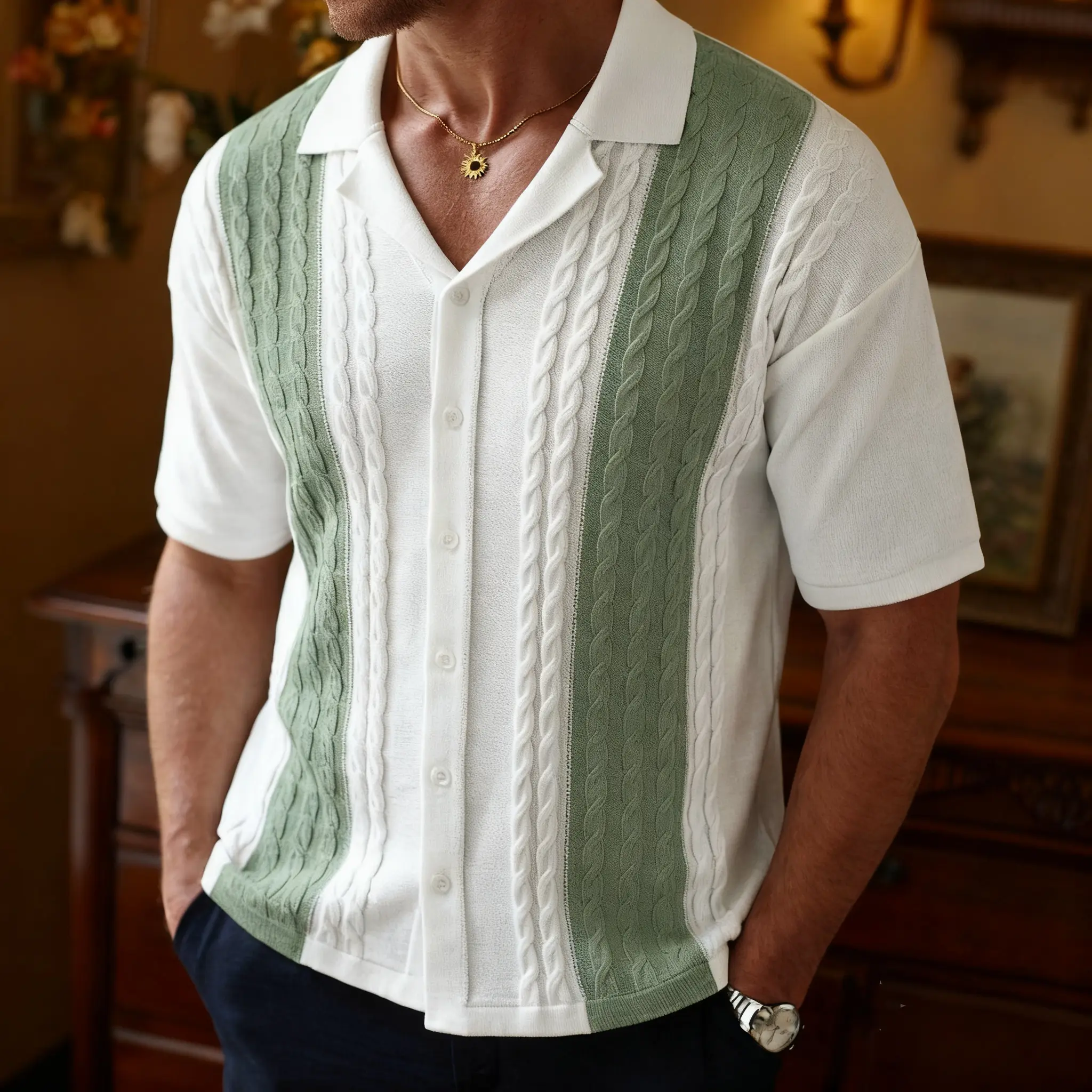 White and green