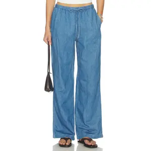 Madewell Pull On Tie Waist Pant in Irving
