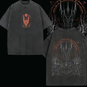Lord Sauron Lord of the rings  Retro Vintage Menswear Gift movie fans Top Apparel Classic Oversized Seamless Simple Straight Man Clothes Cotton designer shirts, graphic tees, men gifts, ,Graphic Streetwear T-shirt tees  good