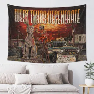 “West Texas Degenerate” Wall Tapestry – Apocalyptic Rock Art by Treaty Oak Revival