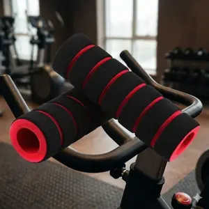 2-Pack Foam Bicycle Motorcycle Handlebar Grips, Ergonomic Non-Slip Comfort Cushion, Universal Shock-Absorbing Soft Grip Covers for Mountain Road Commuter Bike Upgrade, Easy Installation Anti-Slip Wear-Resistant