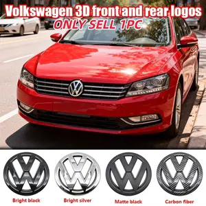 Volkswagen Car Front & Rear Emblem, Automobile Decals, Scratch Resistant Durable Hood Badge Replacement, Fits Passat 2011-2015 & All Vw Models