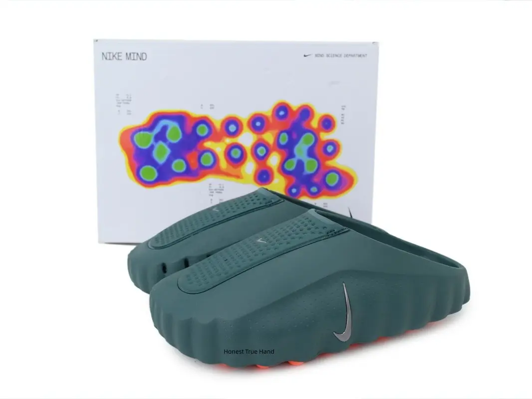 Trendy Unisex Slip‑On Open‑Toe Wavy Slides, Deep Teal Thick Platform EVA Footwear, Breathable Perforated Upper, Grippy Orange Dotted Traction Sole, Fashion Slippers Great For Street Shooting, Relaxing Outings And All‑Day Comfort Wearing