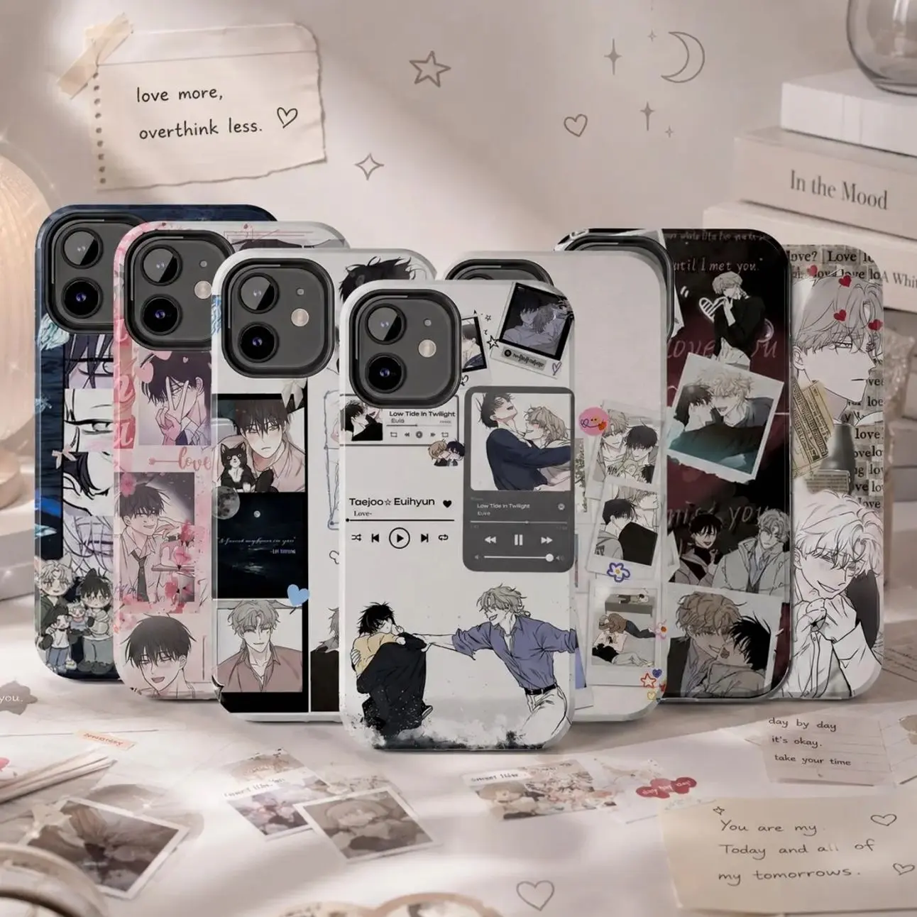 7 Ops Low Tide in Twilight Couple Manhwa Phone Case, Kim Euihyun and Yeo Taeju Couple Cover for iPhone & Samsung