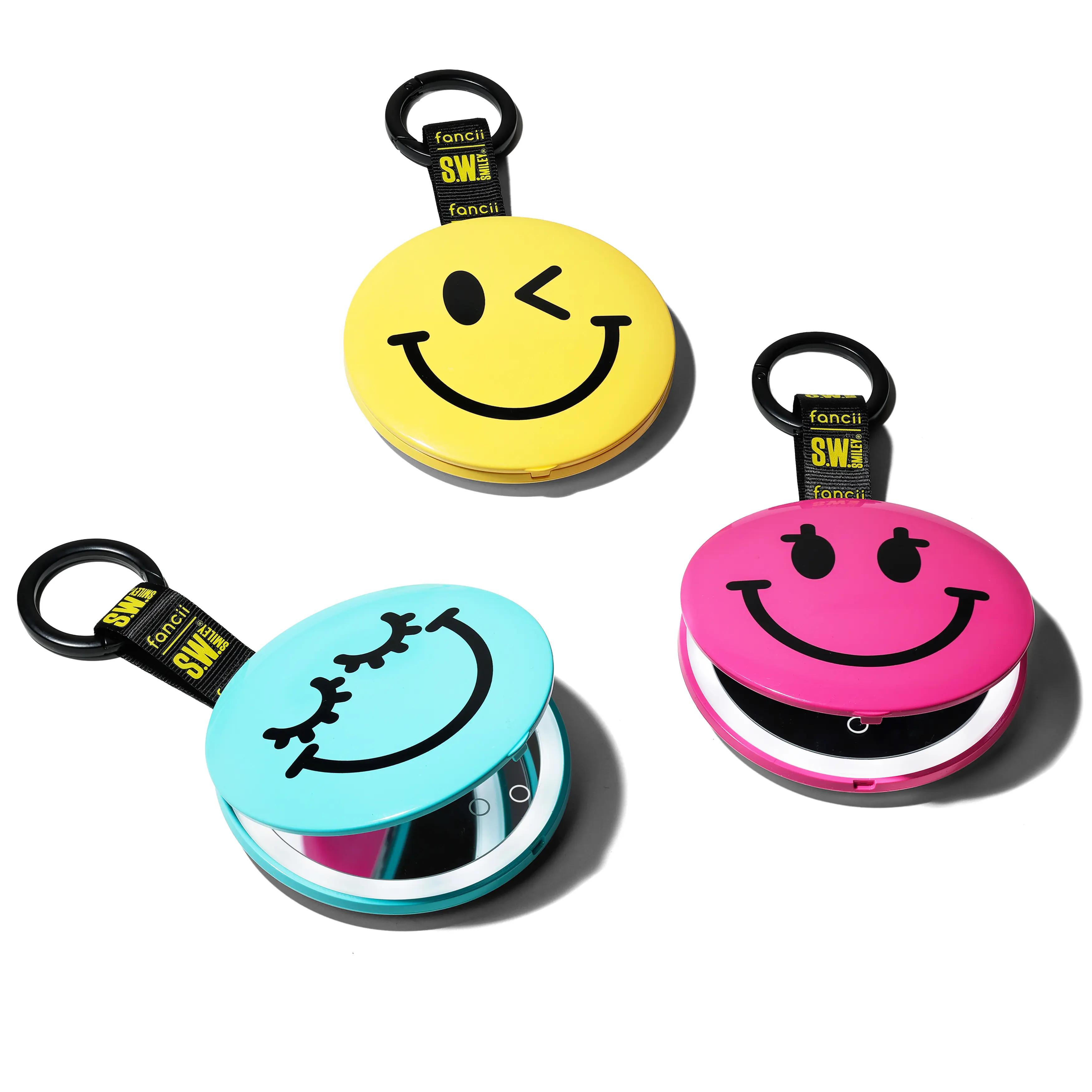 Fancii X S.W.Smiley Bag Charm Mirror