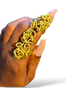 Yellow gold mechanical ring
