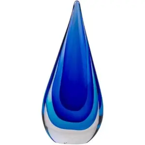 Hand-Blown Glass Decor - Murano-Style Glass Statue and Figurine, Blue