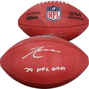 Tetairoa McMillan Carolina Panthers Autographed Duke Full Color Football with "25 NFL OROY" Inscription - Fanatics Authentic Certified