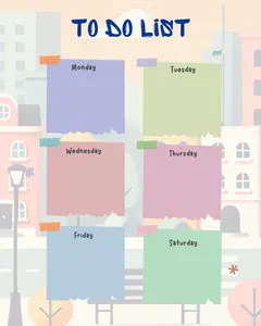 "Church Girl" 6-Day To Do List Note Pad 5x7 25 Sheets Weekly Planner Organizer Compact Size for Quick Notes & Efficient Task Management