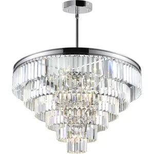 CWI Lighting Weiss 15 Light 30 inch Chrome Down Chandelier Ceiling Light 9969P30-15-601