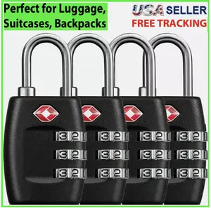 TSA Lock Suitcase Travel Luggage 3 Digit Combination Reset Padlock Backpack New