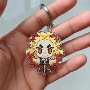 Demon Slayer Keychain – Cute Anime Acrylic Charm, Kawaii Manga Key Ring, Otaku Bag Accessory Gift for Anime Fans
