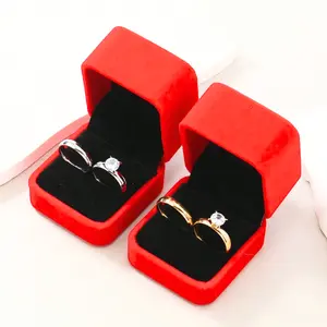 Wedding Ring Box with 2 Couple Rings – Perfect Gift for Valentine’s Day, Engagement, Wedding, Mother’s Day & Special Occasions