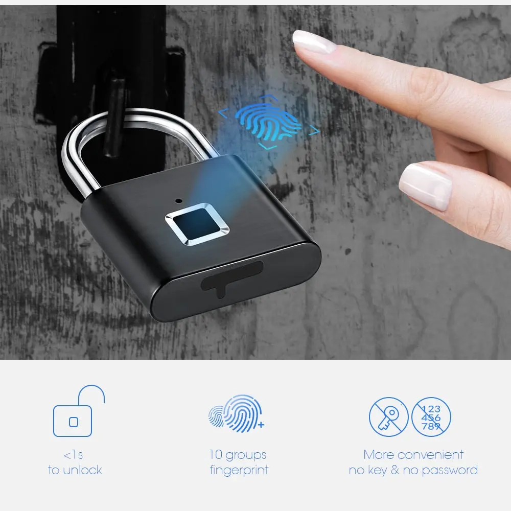 SMART WATERPROOF FINGERPRINT PADLOCK