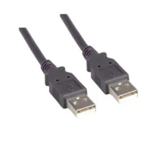 212 MAIN 15ft USB 2.0 Type A Male-Male Electronic USB Charging Cable - Black, Stable Port Connection, Compatible with Smartphones, Cameras