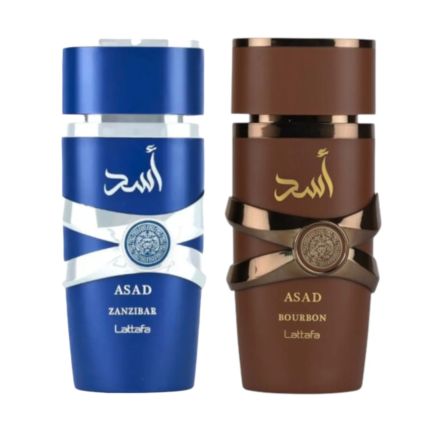 (2pc Bundle Pack) Asad Zanzibar + Asad Bourbon by Lattafa EDP Spray, 3.4oz (2pc Bundle Pack) Asad Zanzibar + Asad Bourbon by Lattafa EDP Spray, 3.4oz