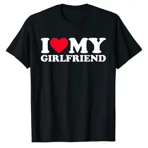 I Love My Girlfriend Shirt I Heart My Girlfriend Shirt GF T-Shirt Casual Classic