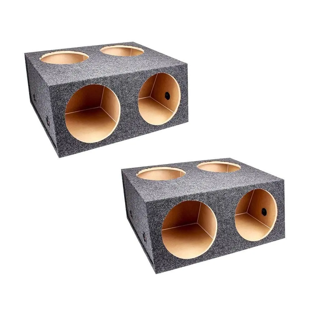 Q Power 4 Hole 12 Inch Sealed Divided Speaker Box Subwoofer Enclosure (2 Pack) Q Power 4 Hole 12 Inch Sealed Divided Speaker Box Subwoofer Enclosure (2 Pack)