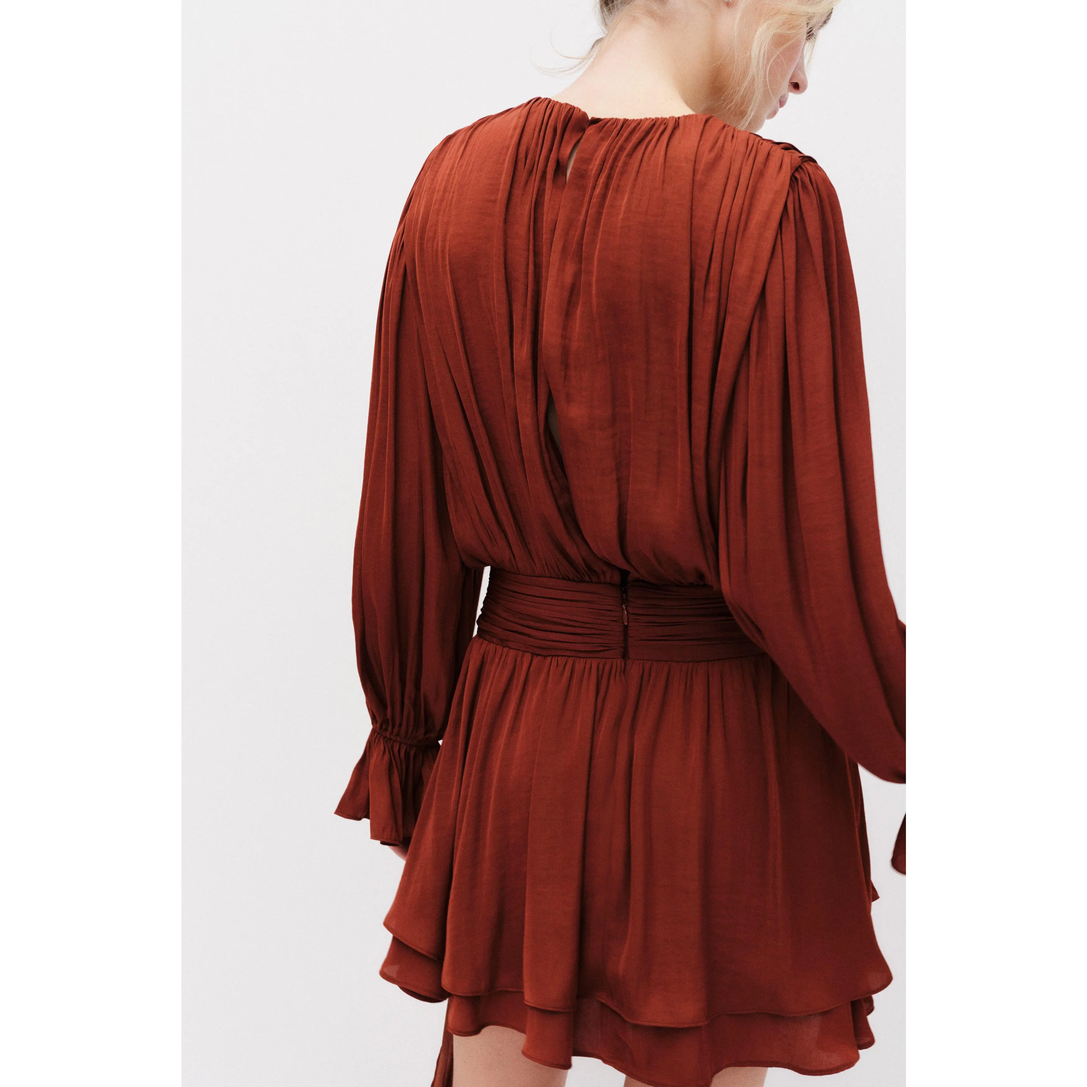 chinese dress ladies H&M. Long red dress with rope detail and neckline, size XXL – Hibuy  market