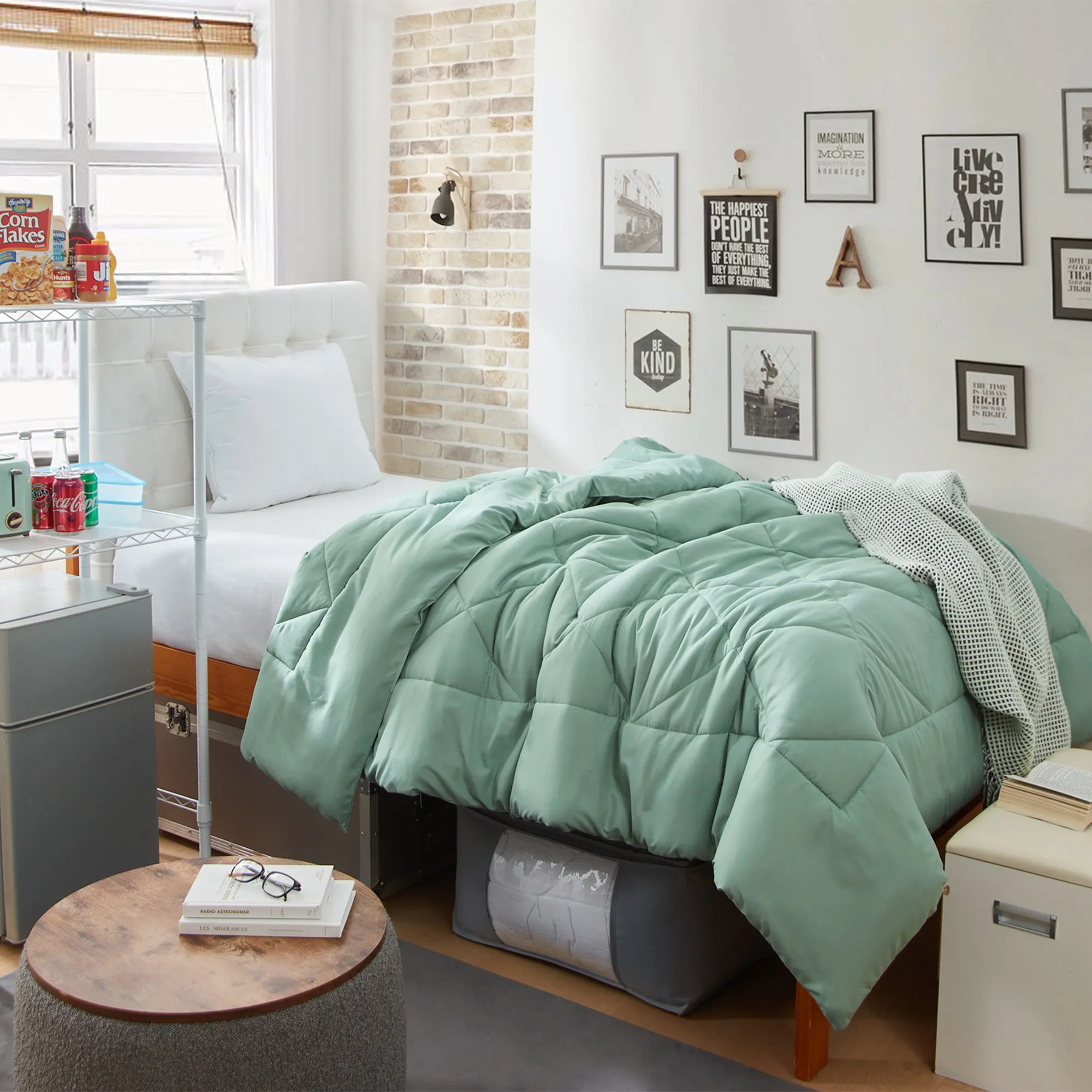 Solid Iceberg Green Twin XL Comforter