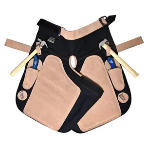 Equine Care Farrier Apron Chaps for Men 25 Inch Cowhide Suede Leather Canvas Adjustable Waist Hoof Trimming Tools Ergonomic Design