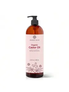 Organic cold pressed castor oil for eyelashes, eyebrows, and hair, deep moisturizing beauty oil, lightweight daily care formula, multi-purpose nourishing oil for men and women, 200ml/6.76fl.oz, personal care