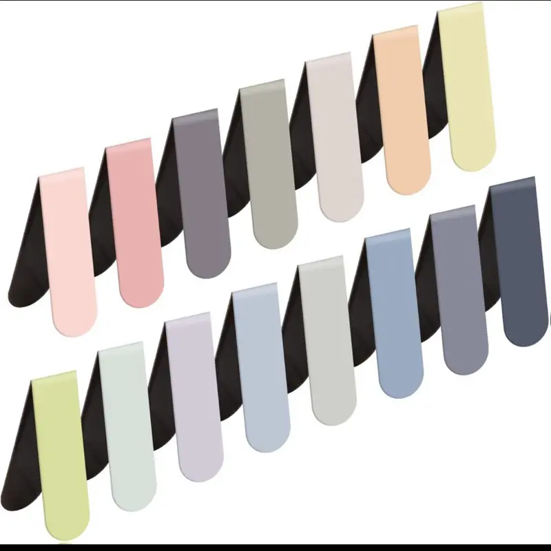 15PCS Magnetic Cute Bookmarks for Women, Men & Kids - Solid Colorful Light Bookmarks (Pack of 15)