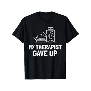 Men’s Comfortable Fit Black T-Shirt – Funny Crew Neck Tee with Short Sleeves, All Seasons