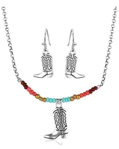 Montana Silversmiths Women's Colorstruck Cowboy Boot Beaded Jewelry Set 2 Piece - Js5885