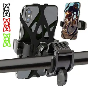Bike Motorcycle Phone Mount, 360 °   Rotatable Cell Phone Holder for Smartphones up to 3.7″ Secure, Easy to Install Bike Stand for iPhone, Galaxy, Android and More